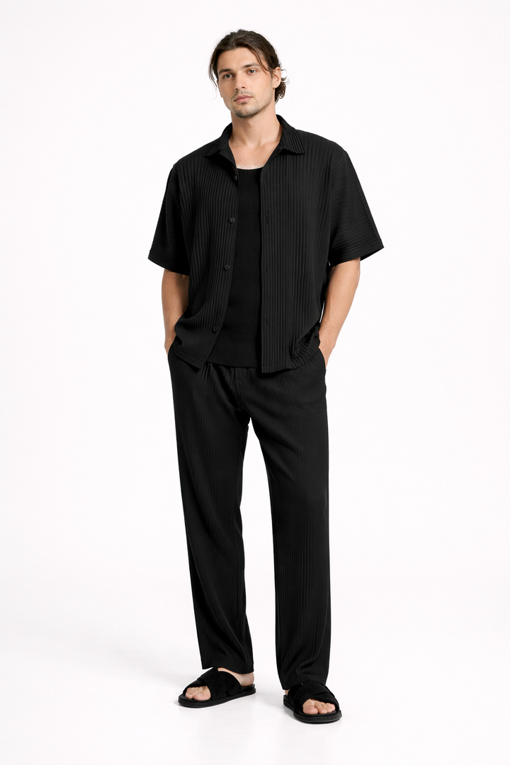 Casual herenset met overhemd en rechte broek - Emile