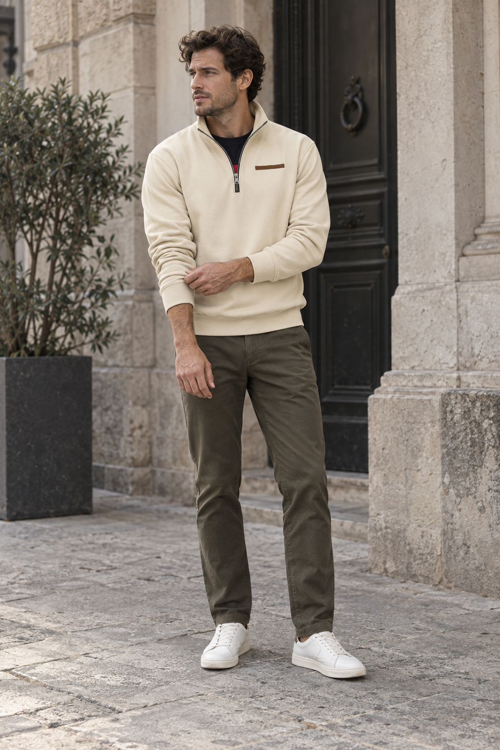 Sweater met halve rits voor de herfst - Nereo