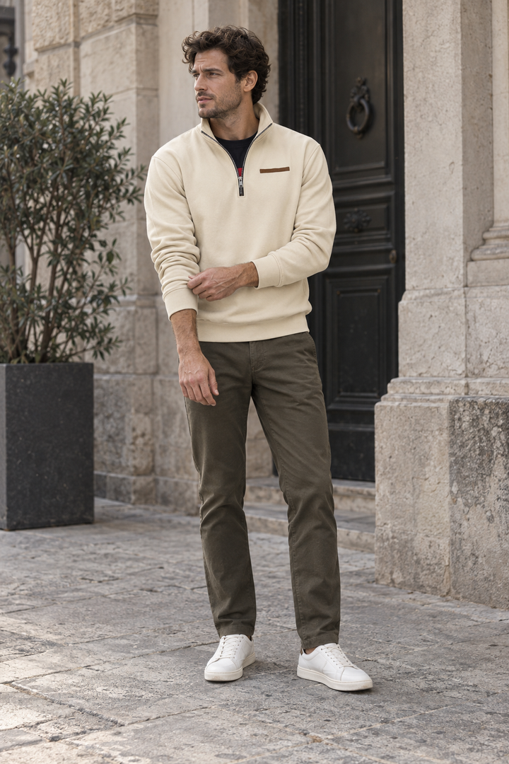 Sweater met halve rits voor de herfst - Nereo