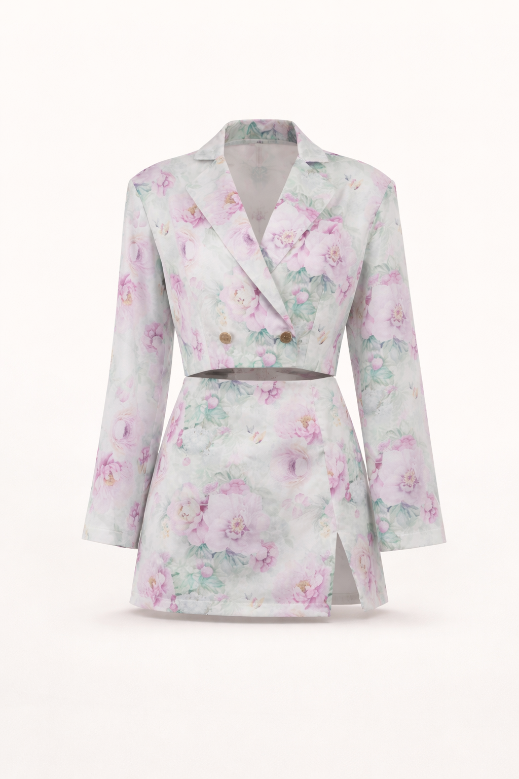 Gebloemde blazer en elegante rok voor dames - Ottilie
