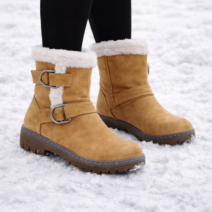 Dames sneeuwlaarzen met gespen met korte schacht - Zynara