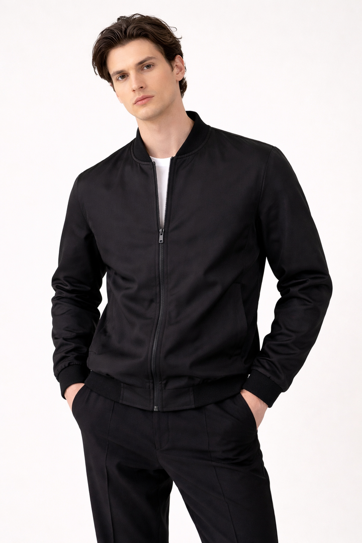 Lichtgewicht herenjack met ronde hals - Seth