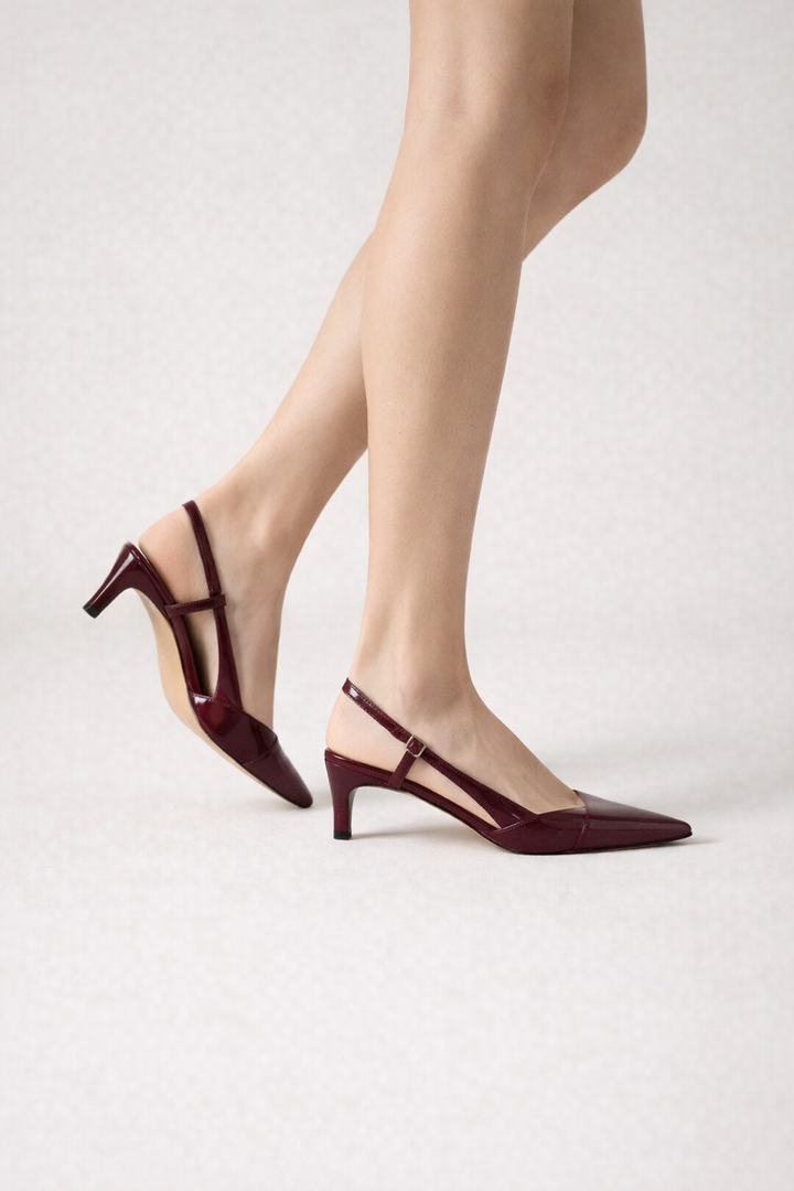Damesschoenen open teen fijn riempje instap lage hak elegant - Chloé