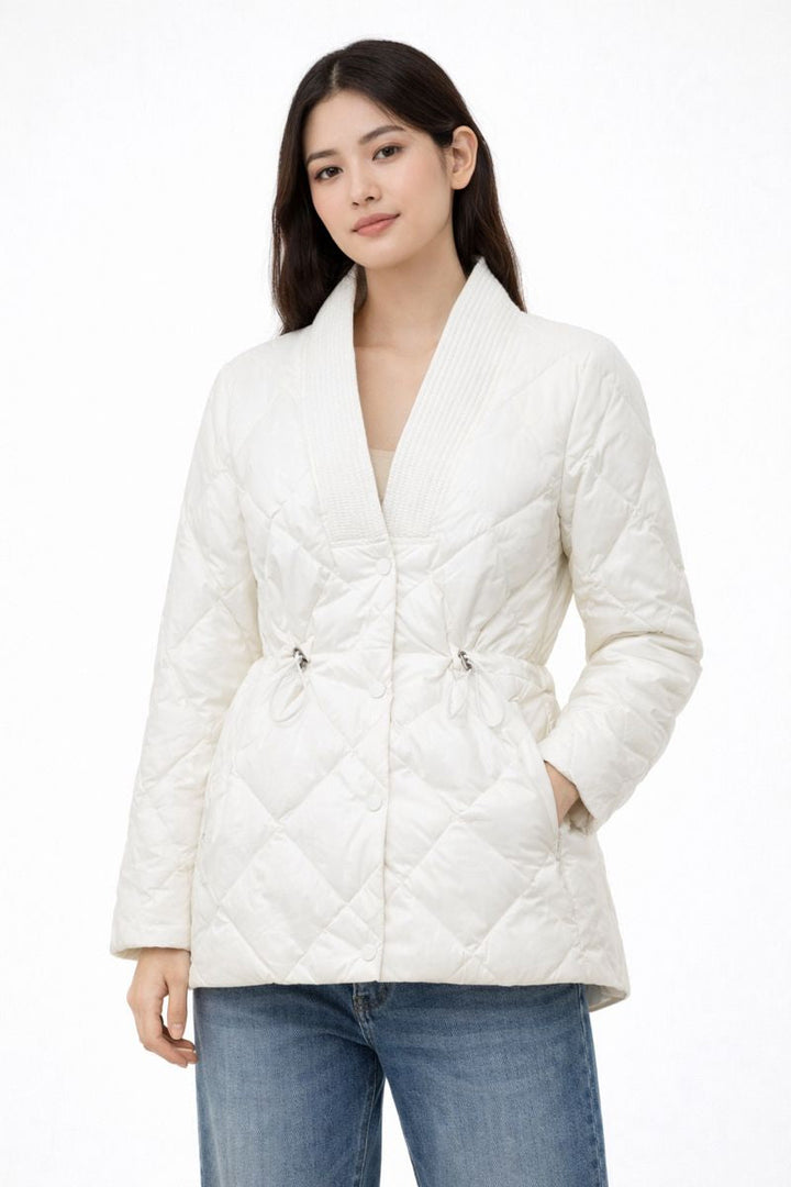 Gewatteerd damesjack met verstelbare taille - Elvira