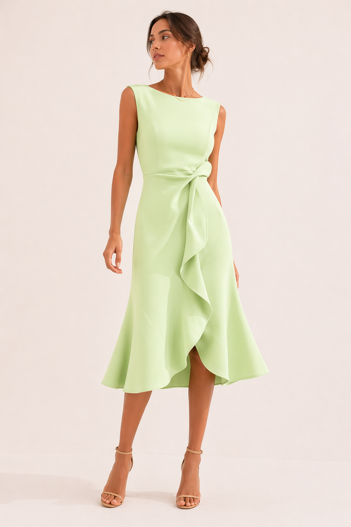Elegante midi-jurk met split - Mireia