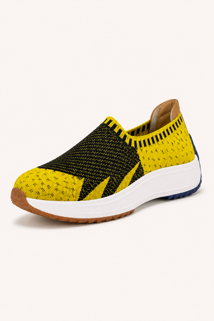 Gebreide slip-on damessneakers met dikke zool - Jutta