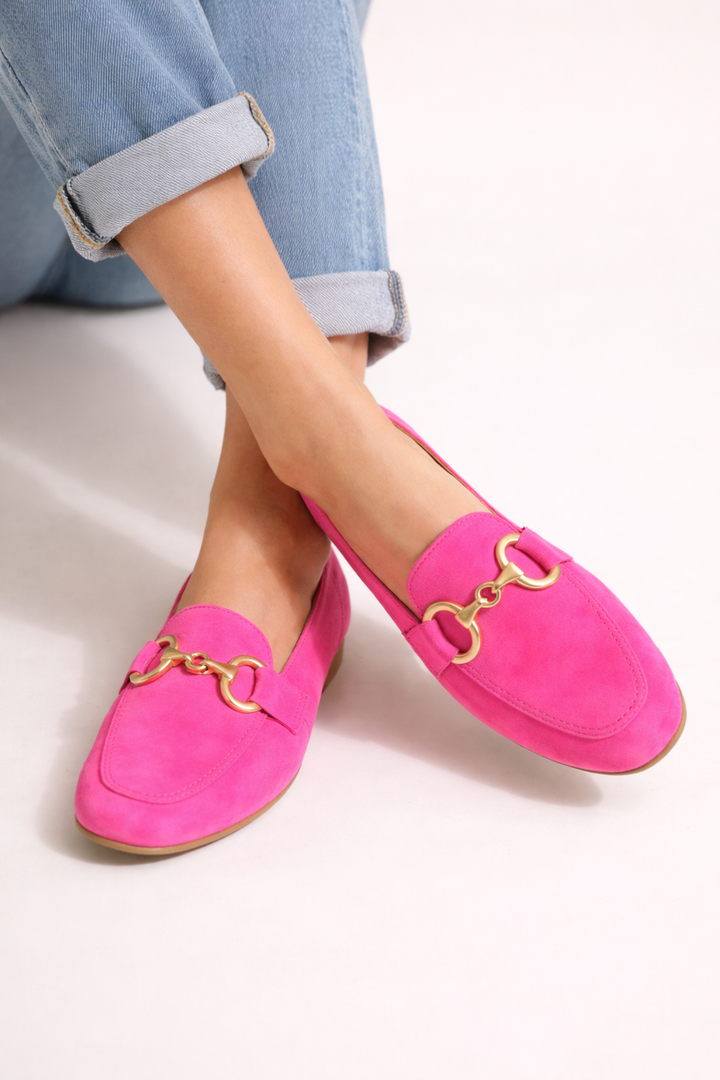 Dames mocassins met metalen details en klassieke platte zool - Elira