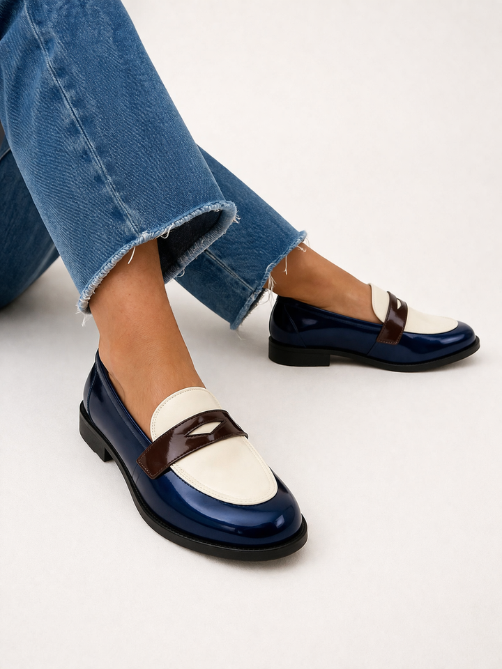 Klassieke mocassins voor dames met lakleren detail aan de voorkant - Noreva
