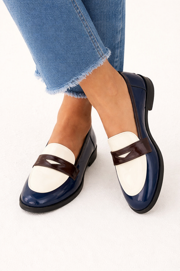 Klassieke mocassins voor dames met lakleren detail aan de voorkant - Noreva