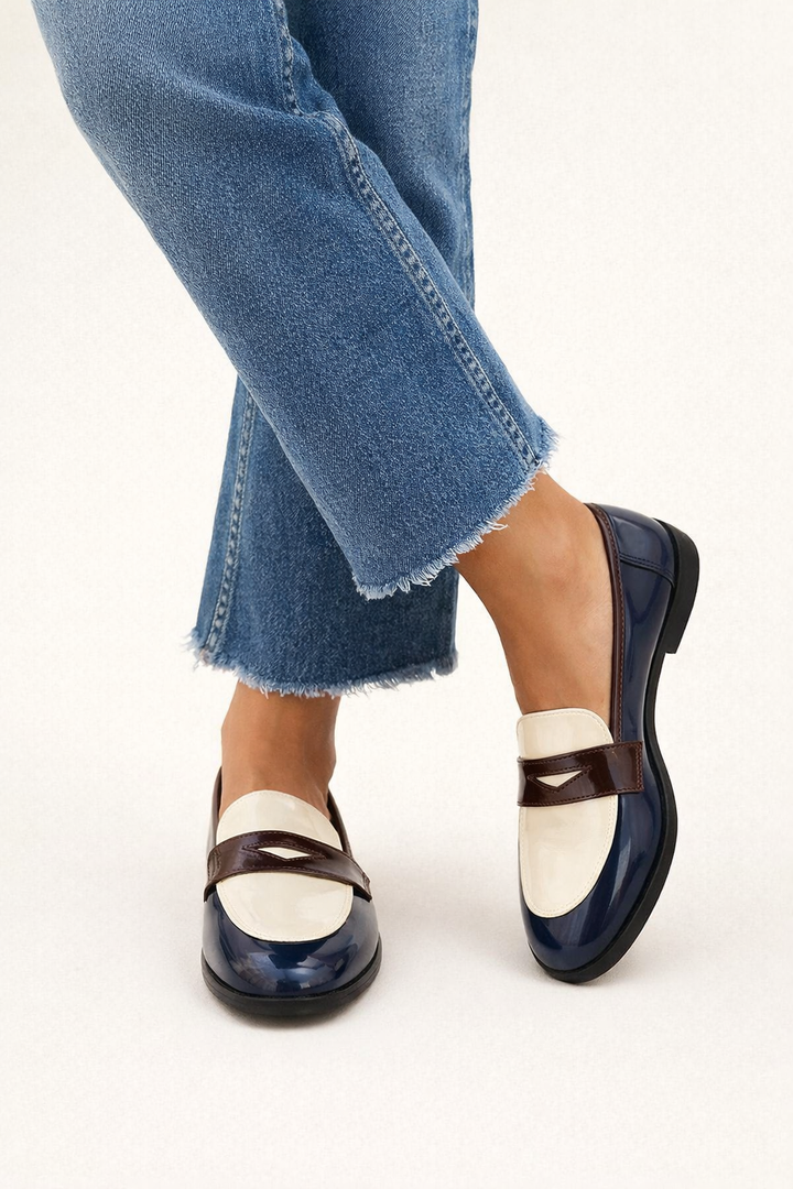 Klassieke mocassins voor dames met lakleren detail aan de voorkant - Noreva