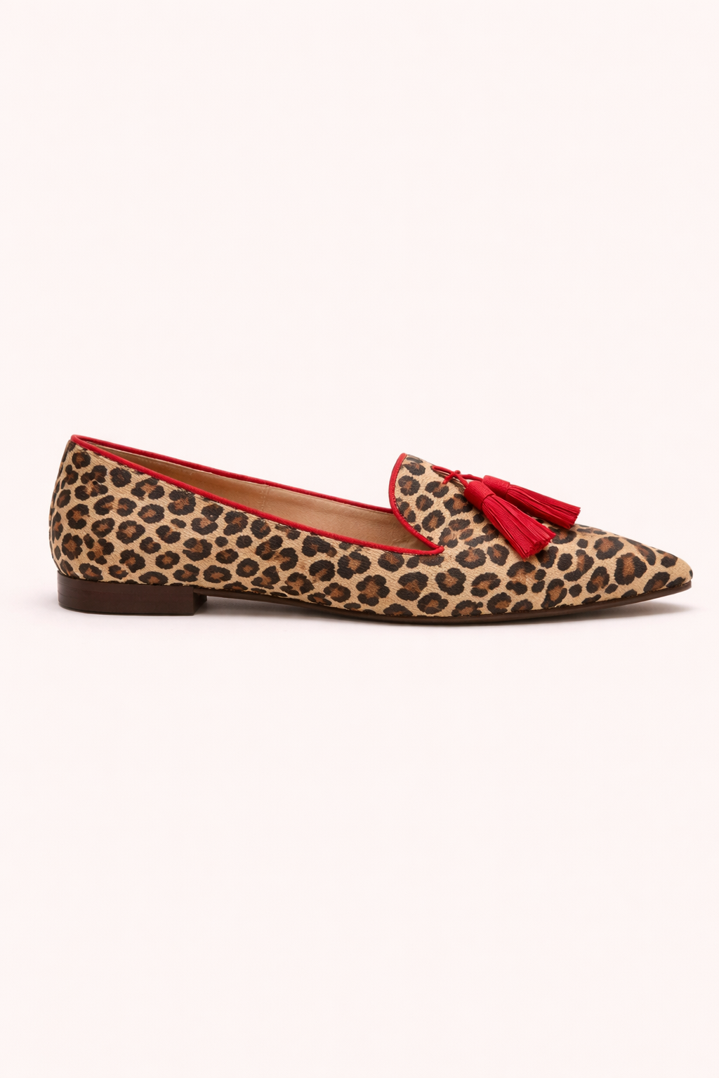 Vrouwen loafers fijne teen kwastjes luipaard print - Xirela