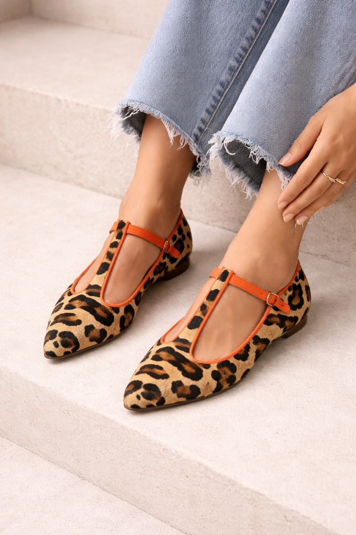 Ballerina's voor dames met dierenprint - Zirela