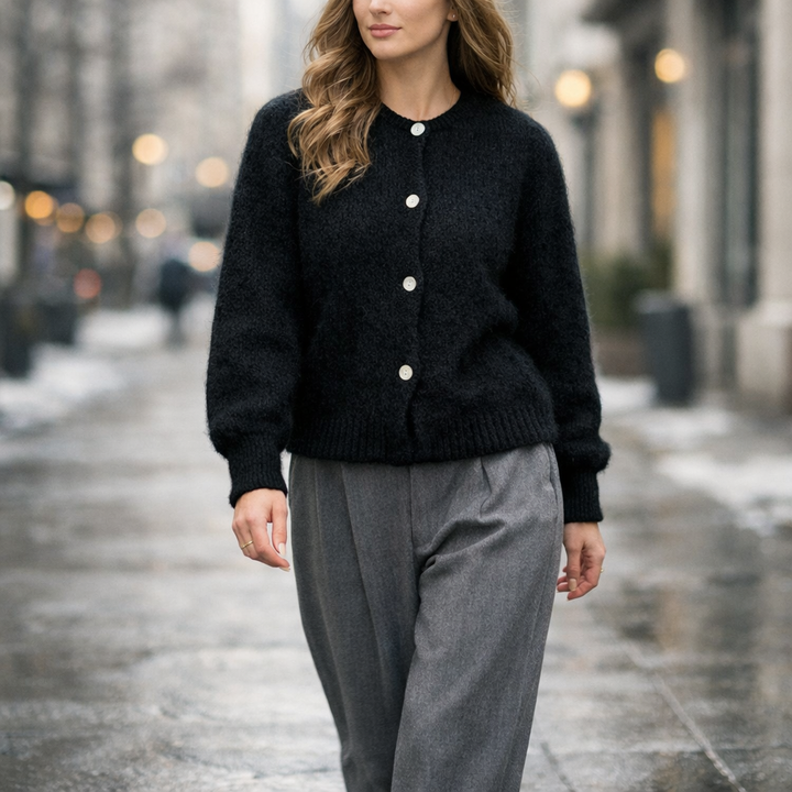Damescardigan klassiek los silhouet - Annika