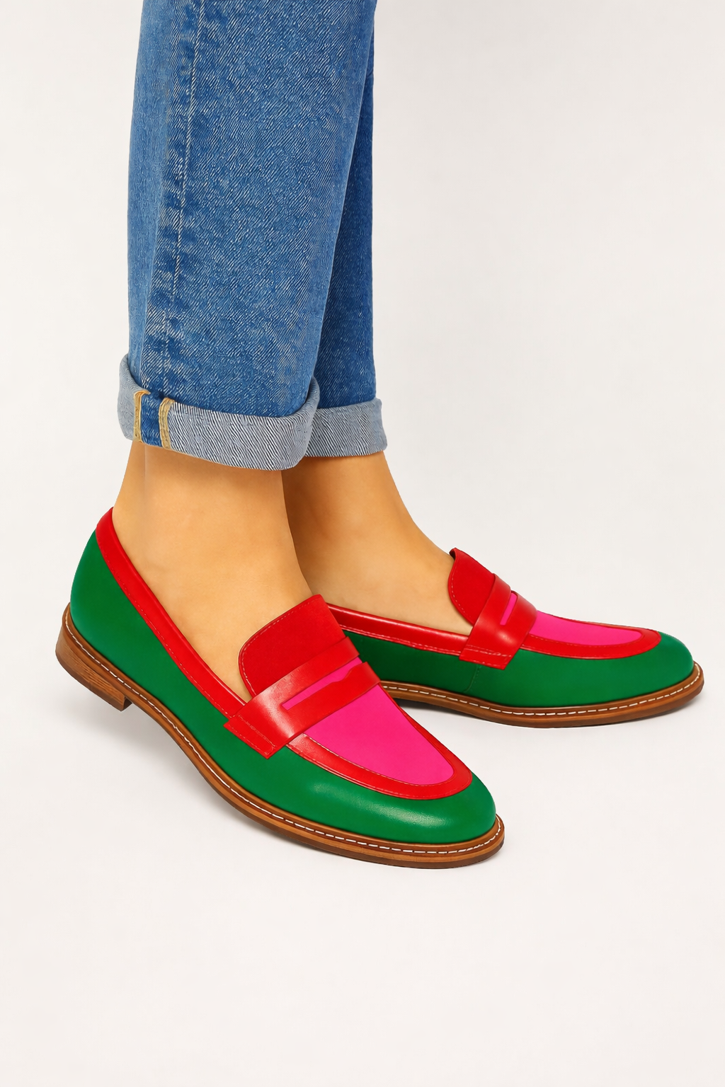 Combinatieschoen voor dames in felle kleuren - Nadine