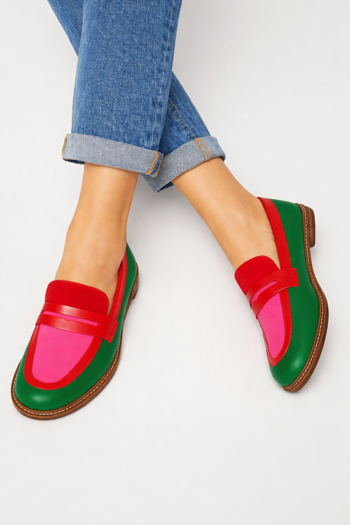 Combinatieschoen voor dames in felle kleuren - Nadine