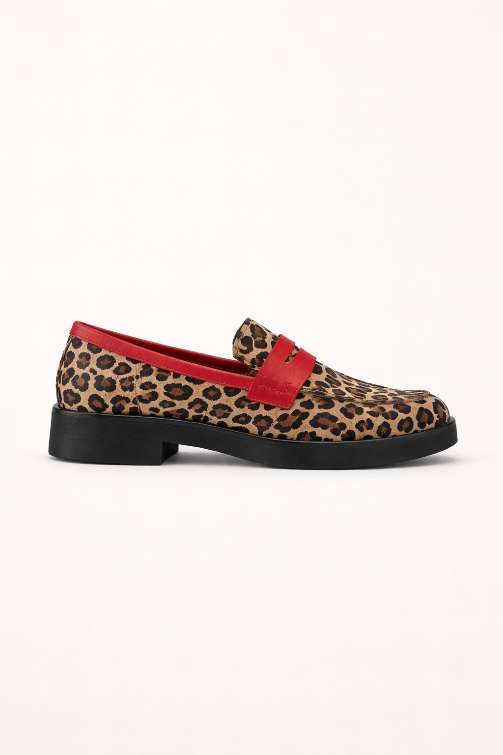 Vrouwen loafers platform dierenprint bovenband - Sireva
