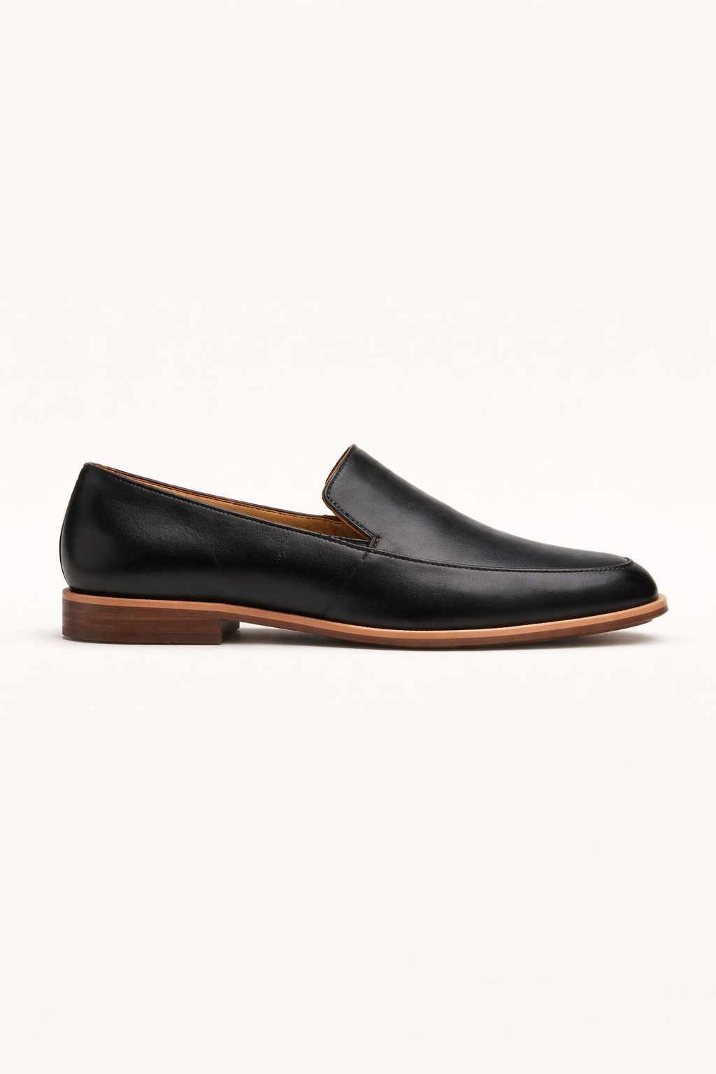 Platte mocassins voor dames met leereffect en slip on teennaad - Vireka