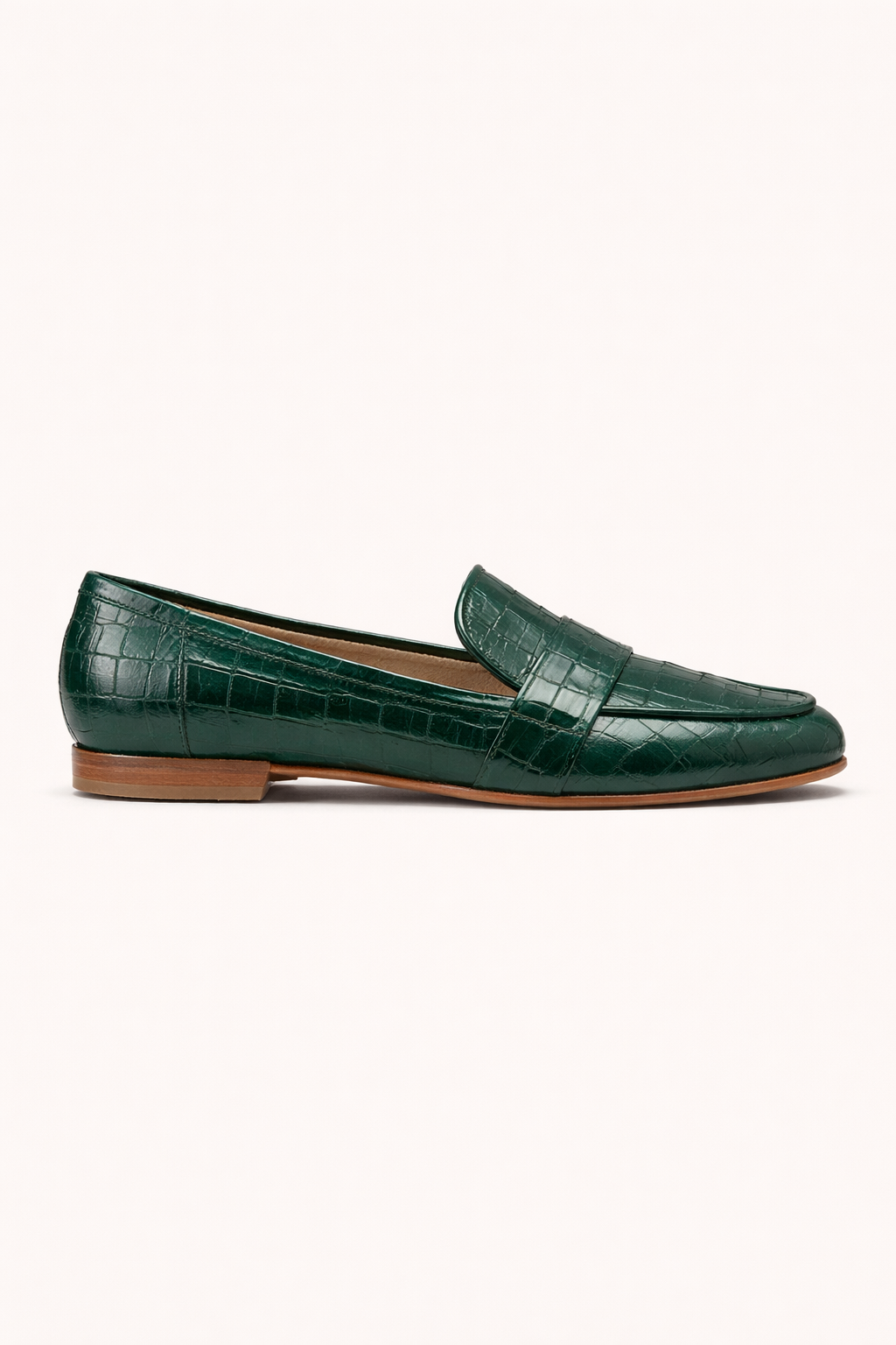 Platte mocassins met gegraveerd leren effect voor dames - Kireth