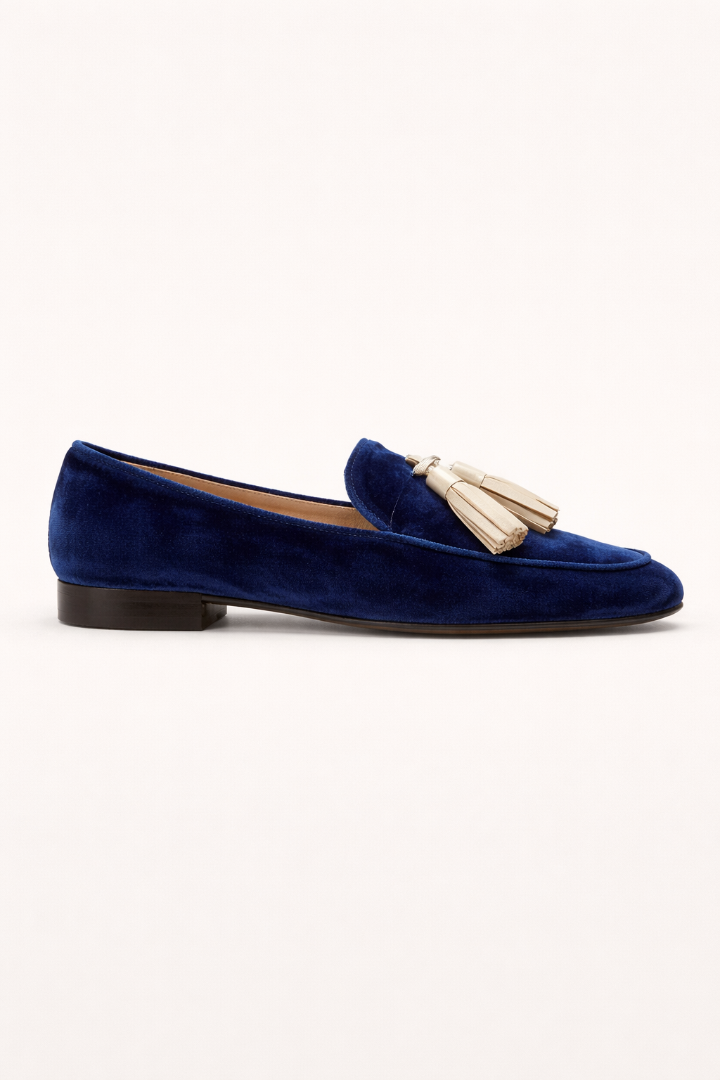 Fluwelen dames loafers met kwastjes - Hannah