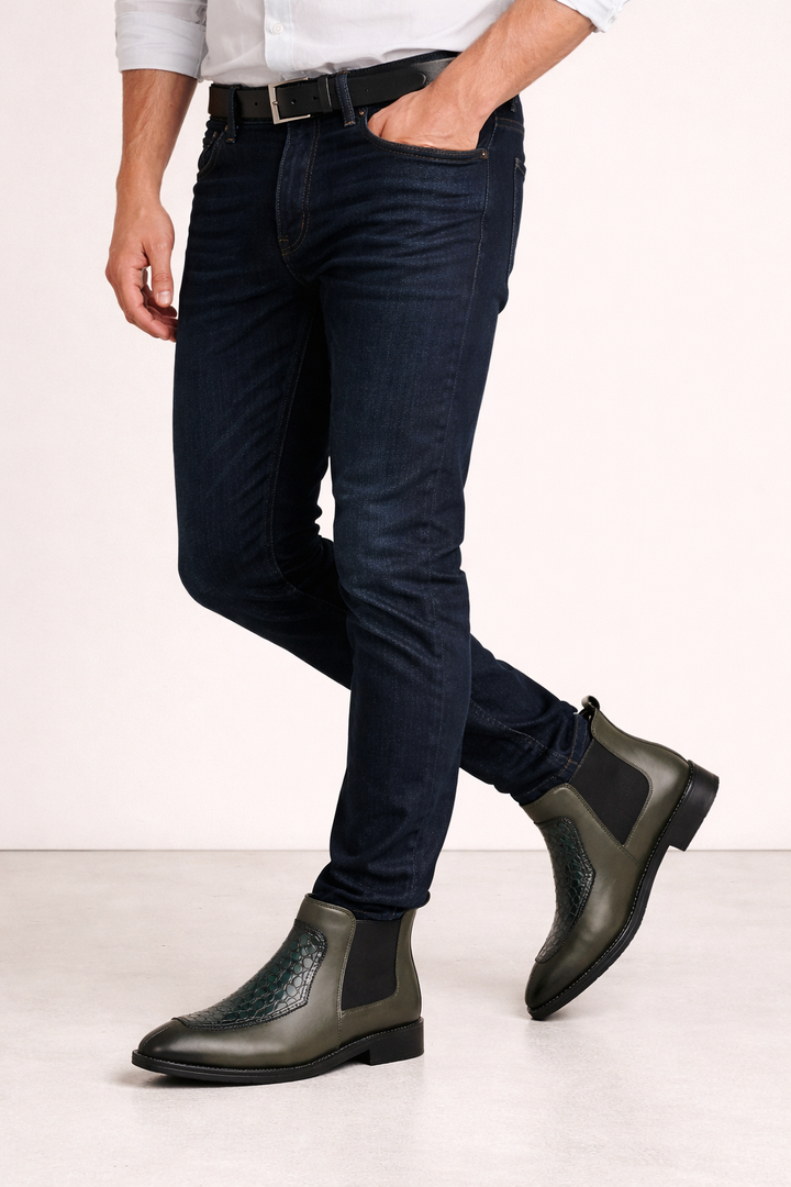 Herenkledij enkellaarsjes met elastiek aan de zijkant - Zirek