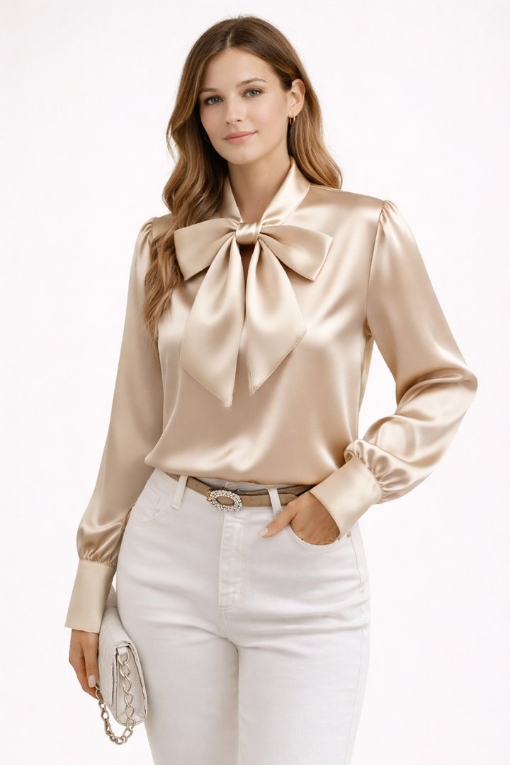 Elegante damesblouse met strik voor - Elyra
