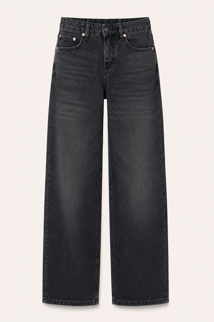 Damesjeans met halflange pijpen en wijde pijpen - Kerstin