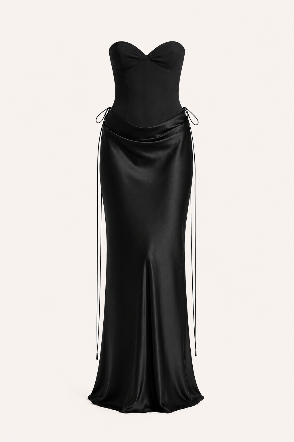 Damesoutfit met strapless korset en gedrapeerde rok - Annika