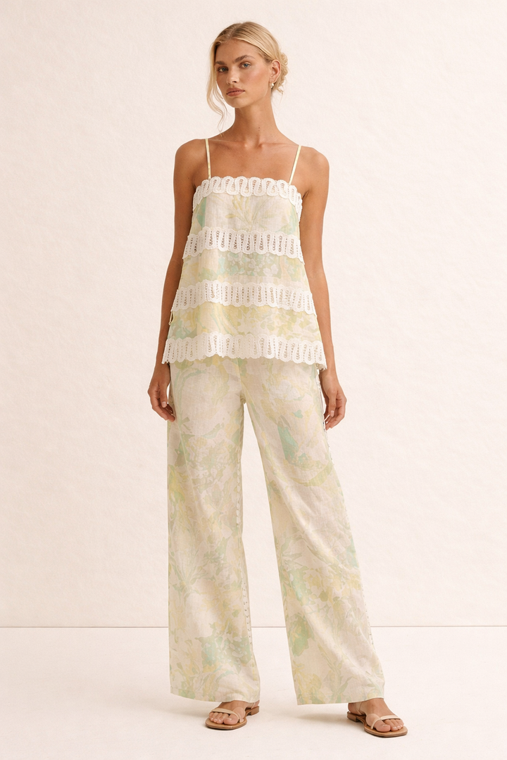 Damesset met zomerse kanten print - Mariela