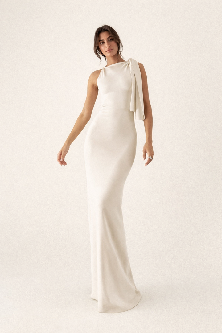Elegante feestjurk met één schouder voor vrouwen - Isolde