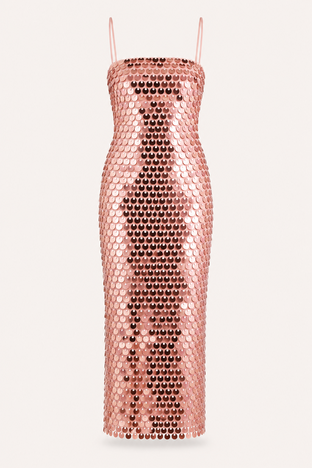 Elegante midi cocktailjurk met glanzende afwerking - Senta