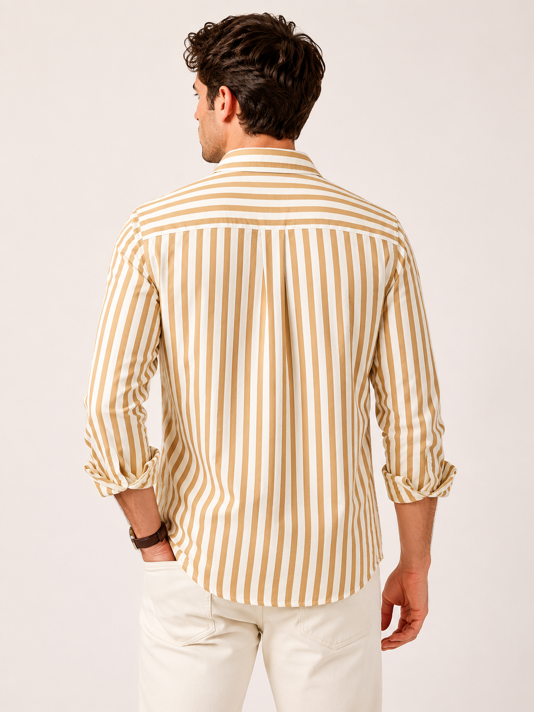 Heren relaxed fit gestreept overhemd lente zomer - Gerhard
