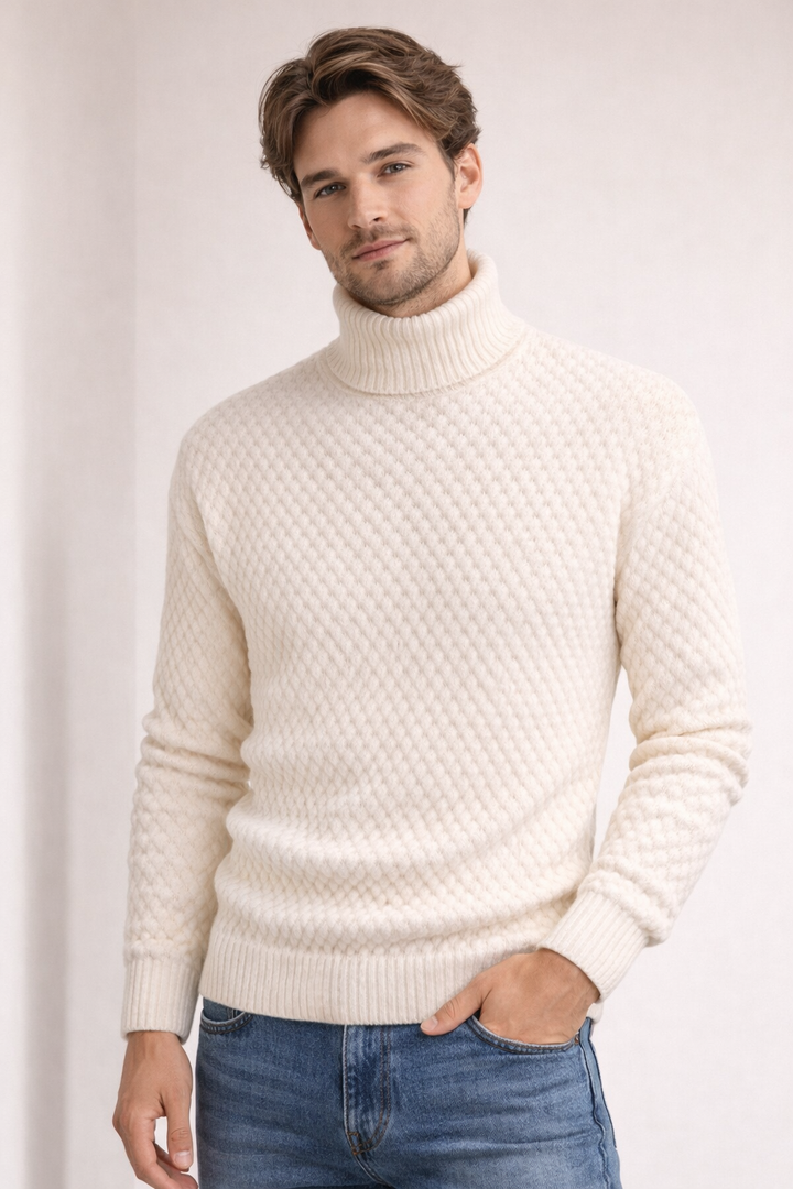 Pullover met col voor heren - Darnel