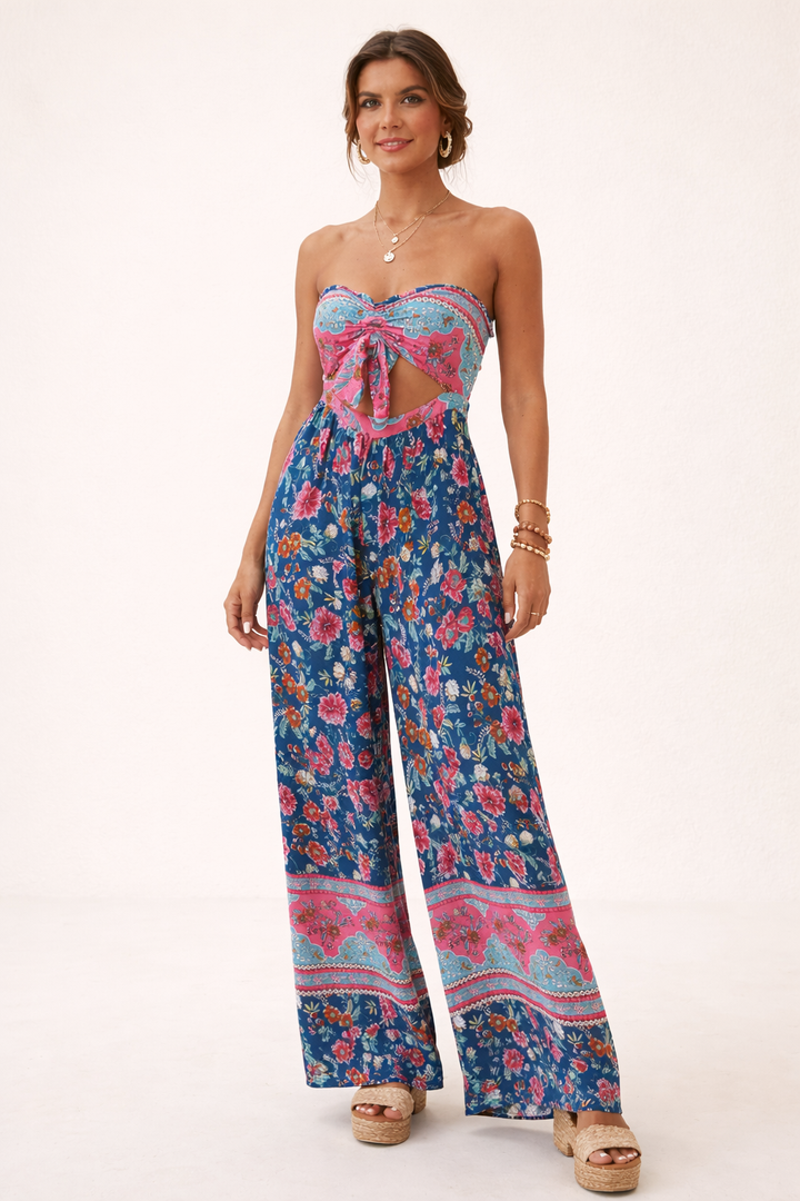 Strandjumpsuit met bloemenprint voor dames - Ottilie