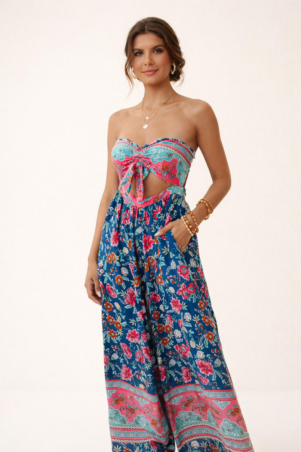 Strandjumpsuit met bloemenprint voor dames - Ottilie