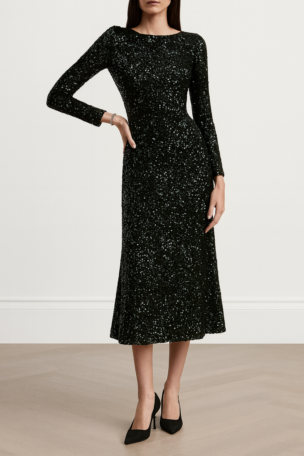 Feestjurk voor dames met pailletten - Elissa