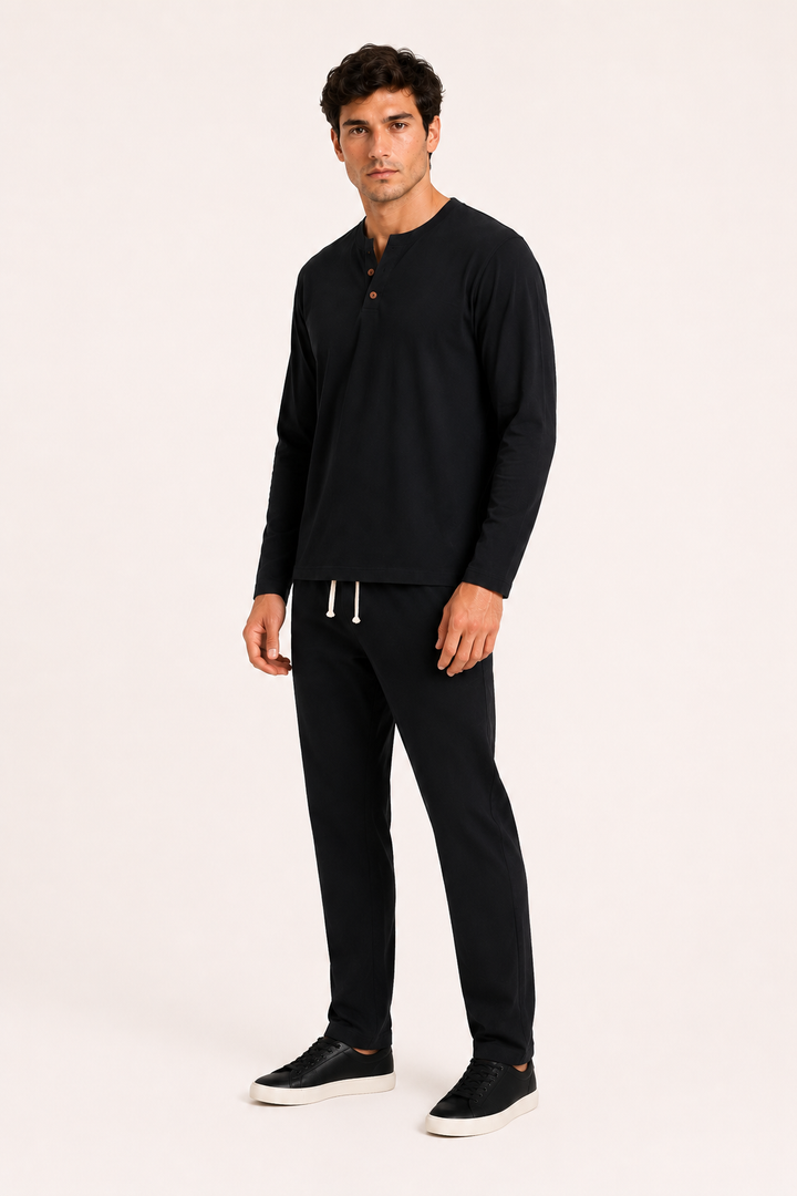 Herenset linnen casual elegante T-shirt broek zomer - Jörg