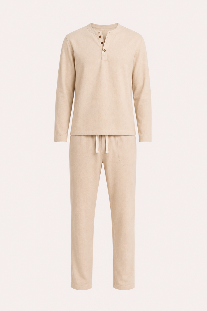 Herenset linnen casual elegante T-shirt broek zomer - Jörg