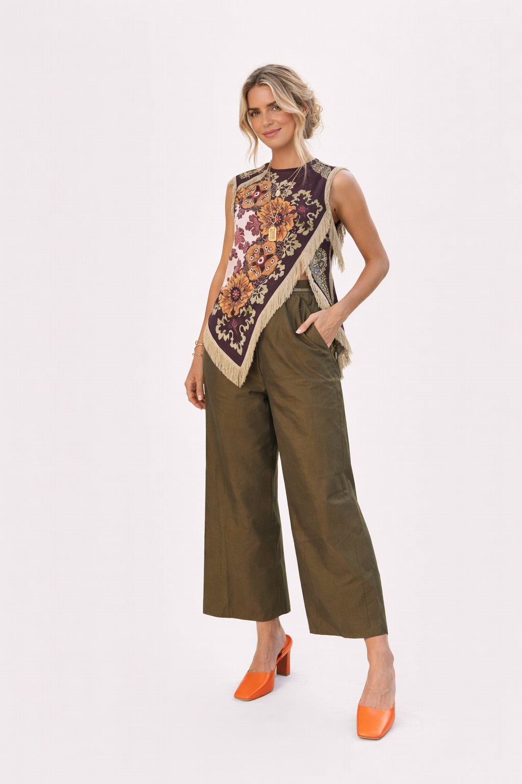 Nonchalante top met franjes - Frieda