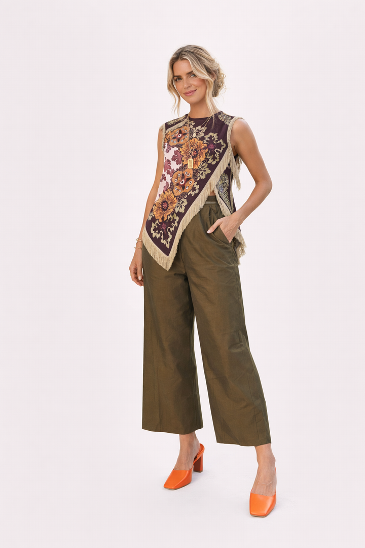 Nonchalante top met franjes - Frieda