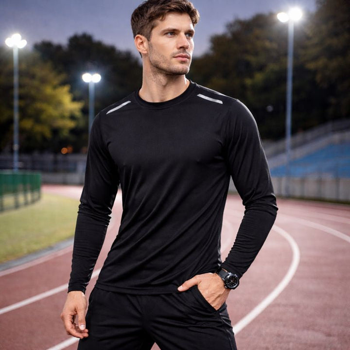 Heren t-shirt lange mouw dry fit - Hjalmer