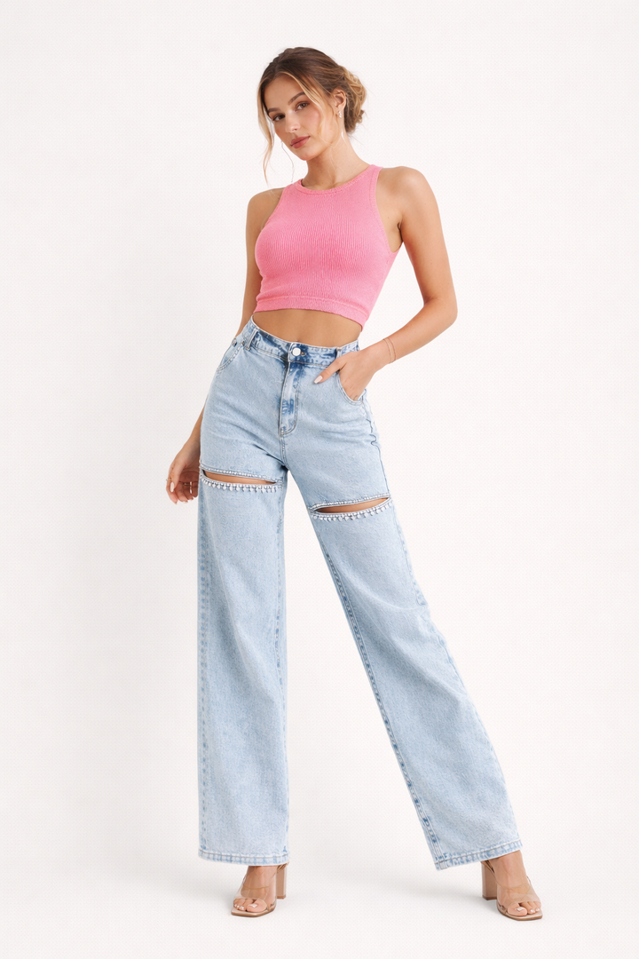 Damesbroek met hoge taille - Emilia