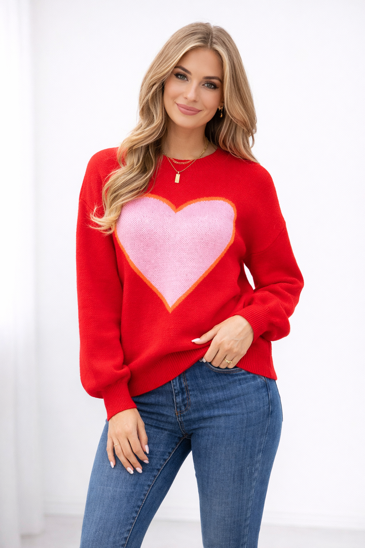 Damestrui met hartdessin en ronde hals - Rune