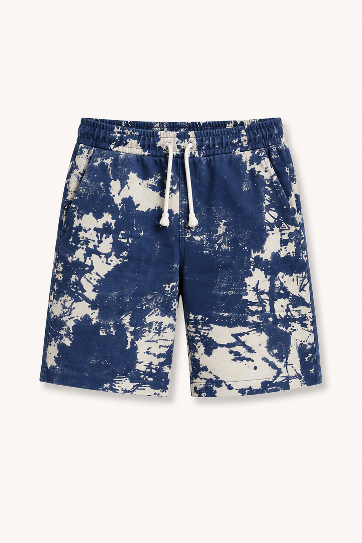 Heren short met print, verstelbare taille - Hugo