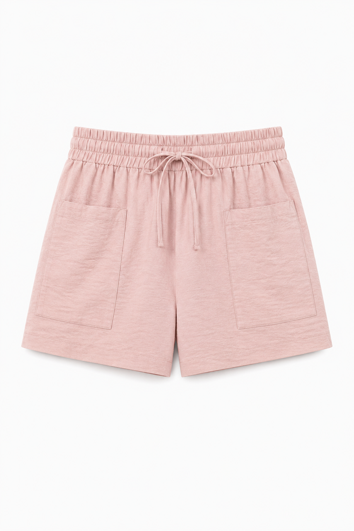 Elastische damesshort met zakken aan de voorkant - Lanni