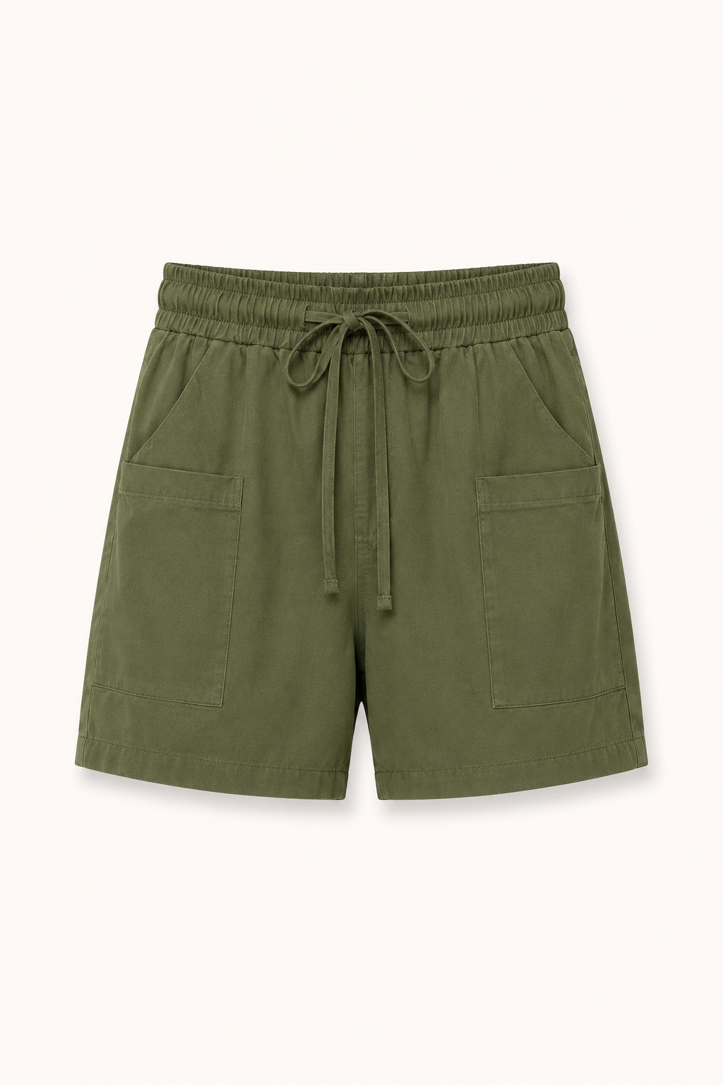 Elastische damesshort met zakken aan de voorkant - Lanni