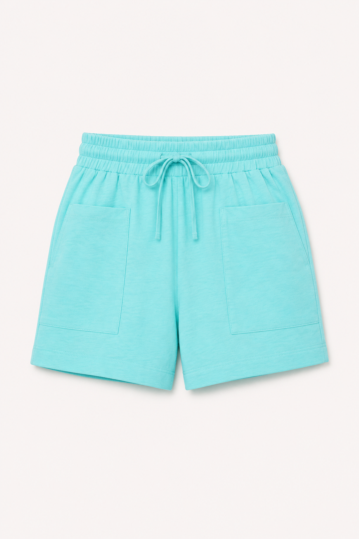 Elastische damesshort met zakken aan de voorkant - Lanni
