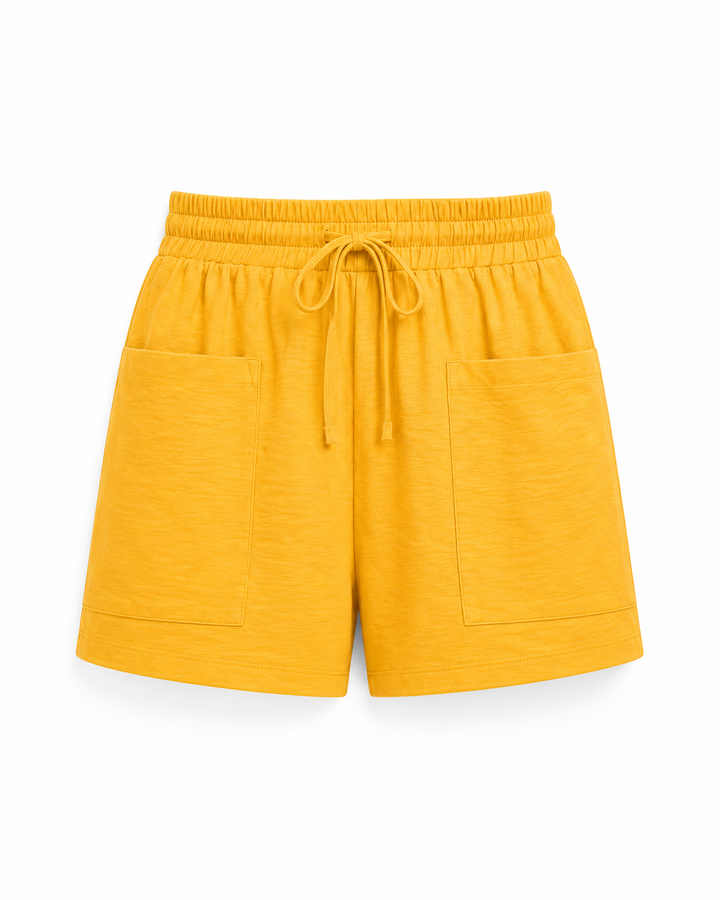 Elastische damesshort met zakken aan de voorkant - Lanni
