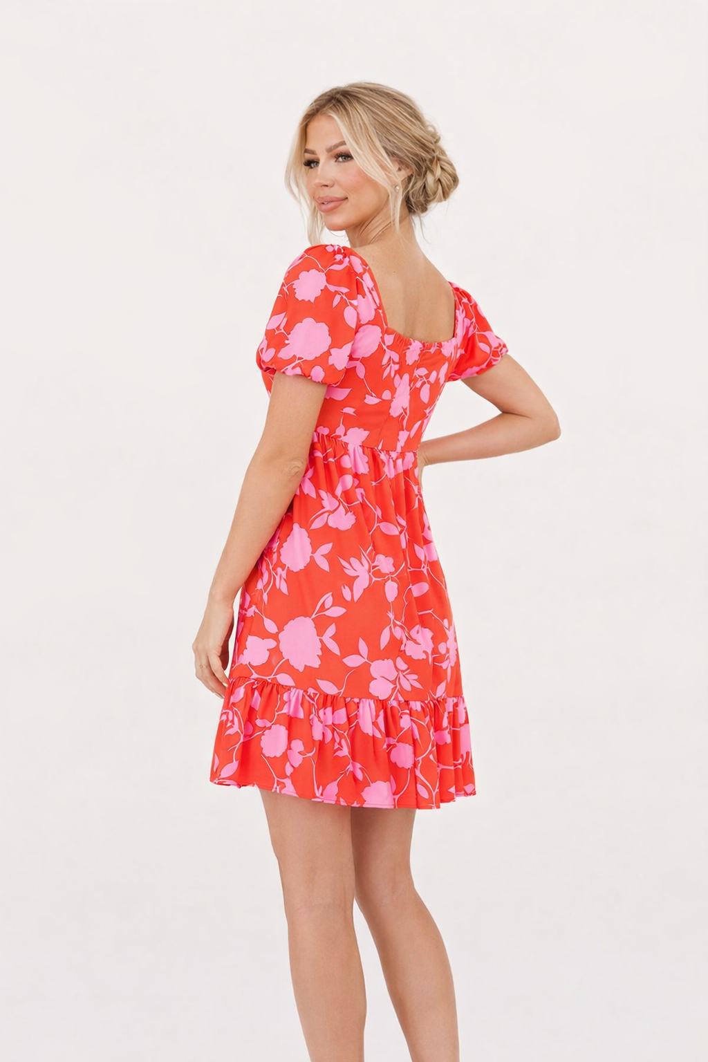 Korte voorjaarsjurk met bloemenprint voor dames - Valeria