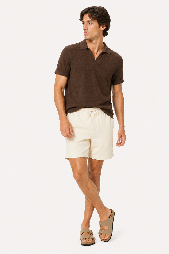 Heren casual bermuda met elastische taille en koord - Tarma