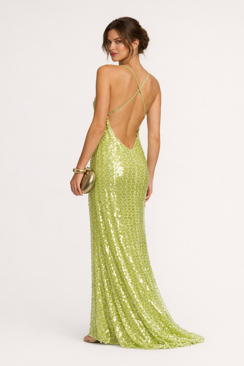 Maxi-jurk met pailletten voor dames - Marlene